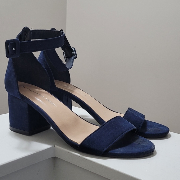 SWS Navy blue suede heels - Picture 2 of 3